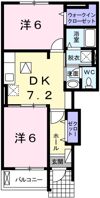 ソレイユ Ⅱ番館の間取り画像