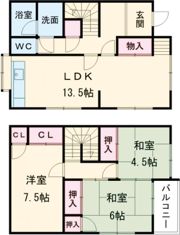 メゾネット松東の間取り画像