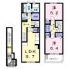 取香牧Bの間取り画像