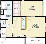 エレアージュ東姫路駅前2の間取り画像