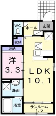 フィオーレ西庄Bの間取り画像
