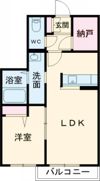 グランソレイユ別府Bの間取り画像
