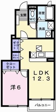 アルカン シエル Ⅲの間取り画像