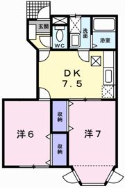パークサイドⅡの間取り画像