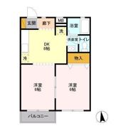 グリーンヒルズ B棟の間取り画像