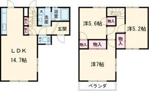 ロレーヌハイツ宝殿2の間取り画像