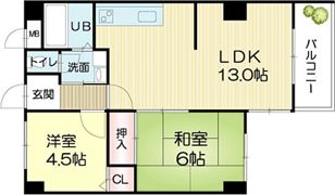 ロイヤルコーポ姫路栗山町の間取り画像