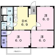 コーポ右籾の間取り画像