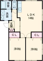 ラ・メゾン中里A棟の間取り画像