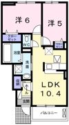 エスペランサ中仁野Ⅰの間取り画像