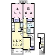 メルヴェ－ユⅡの間取り画像