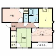 ザックス英賀保Cの間取り画像