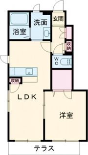 フェリシード桜丘Aの間取り画像