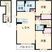 フェリシード桜丘B棟の間取り画像