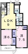 メゾン梅の郷Aの間取り画像