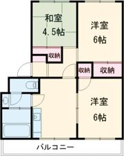 ルシェルブルーはりまの間取り画像