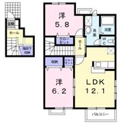 サンフラワー Bの間取り画像