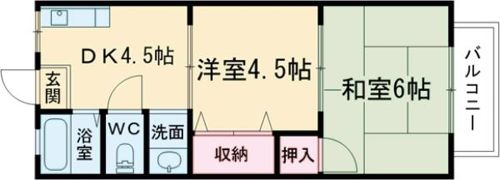 ハーモニーハイツの間取り画像