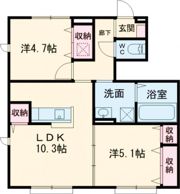 ラシーネ南山IIの間取り画像