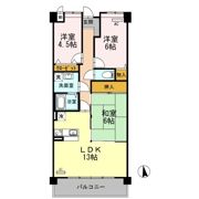 プラザハイツ二ツ屋A棟の間取り画像