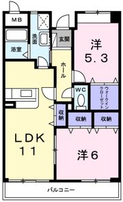 ブルックヴィラの間取り画像