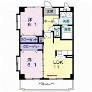 サンフラワー丸市 Ⅱの間取り画像