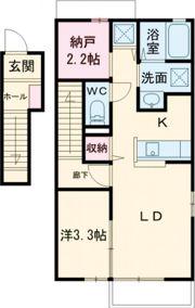 プレアデスコート Bの間取り画像