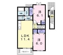 リバーサイド川島Bの間取り画像