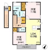 ジャルダンベール Bの間取り画像