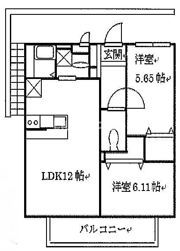 クラースB棟の間取り画像