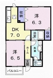 サンパティーク Aの間取り画像