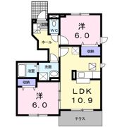 プリムヴェール Bの間取り画像
