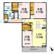サンブライト Bの間取り画像