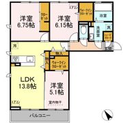 サンブライト Bの間取り画像