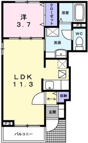 エレガンス中島の間取り画像