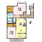 シャーロット B棟の間取り画像