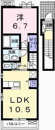 アバンツァート玉手Ⅰの間取り画像