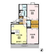 ガーデンコート Bの間取り画像
