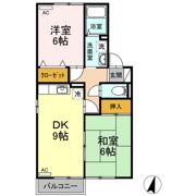 サンハイツ大麻Aの間取り画像