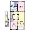ピュアータウンクルメⅢの間取り画像