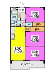 センチュリー中央の間取り画像