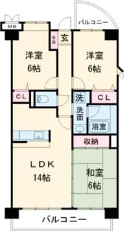 ラグラシューズシェソワアオキの間取り画像