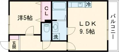 パーチェ・筑後Bの間取り画像