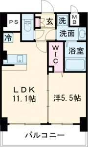 メゾンクラウン大手山の間取り画像
