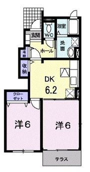 ラフレシール・ベルメゾンBの間取り画像