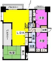 エバーライフ久留米中央の間取り画像