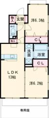 ラフィーネ（ラベンダー）の間取り画像