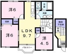 シャン・ドール生駒Bの間取り画像