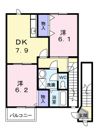 メゾンフルーレ Bの間取り画像