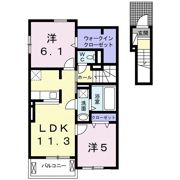 ソラーレ吉井Ⅱの間取り画像